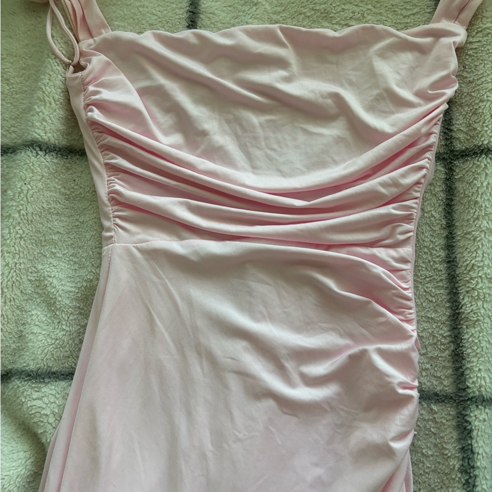 Lucy in the Sky Light Pink Butterfly Back Sequin Dress